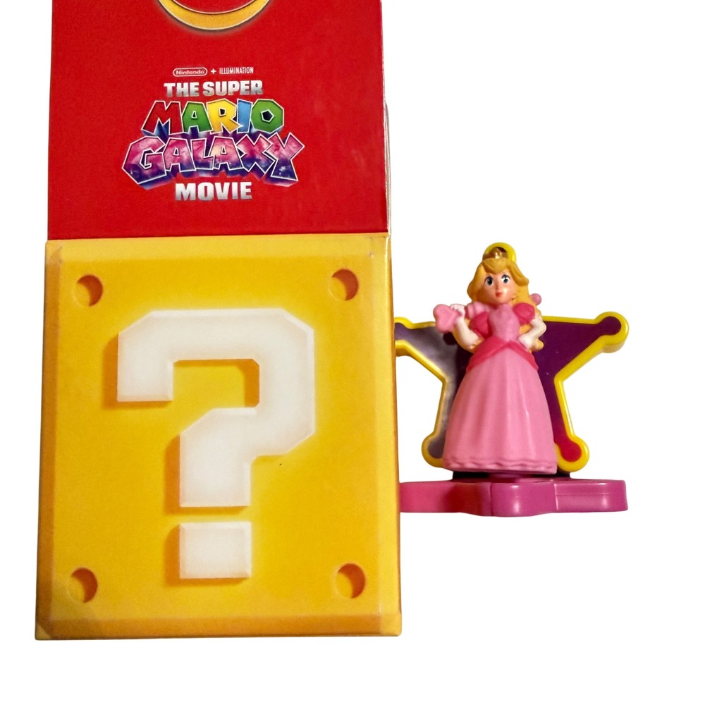 McDonalds The Super Mario Galaxy Movie Princess Peach Happy Meal Toy Figure NIB